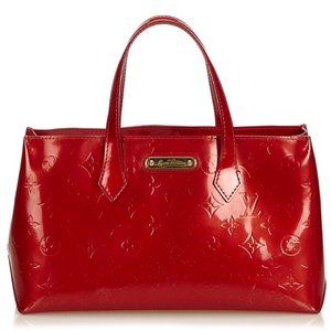 Authentic Louis Vuitton Vintage Vernis Wilshire PM Bag Red